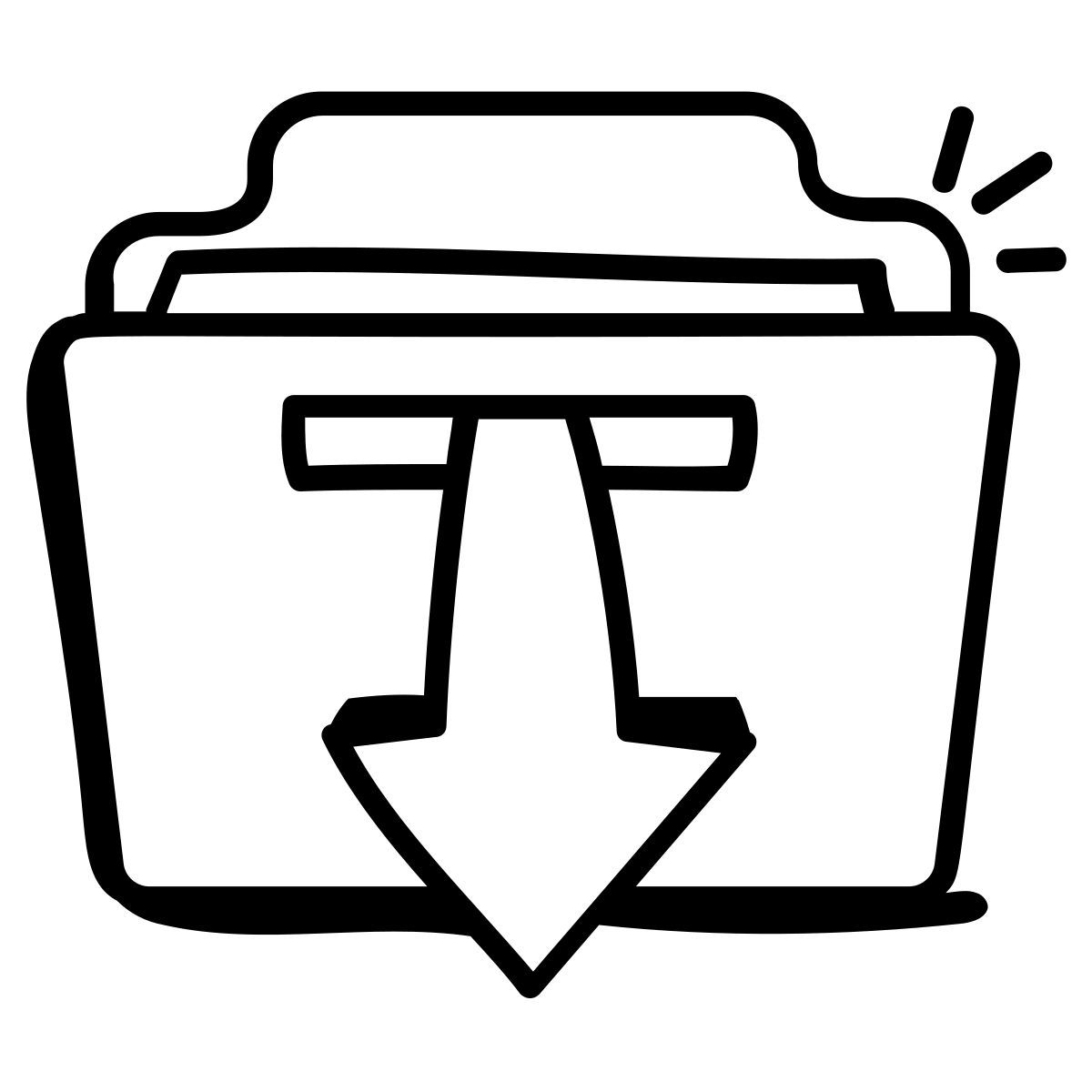 ordner senden icon