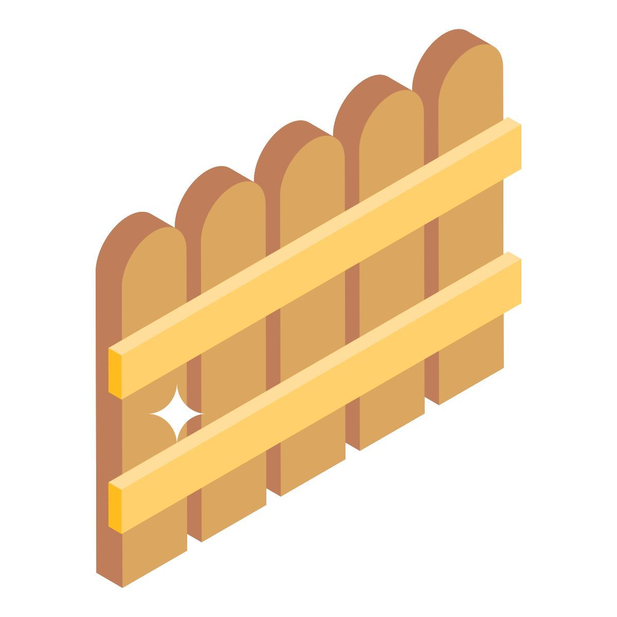 barriera difensiva legno icon