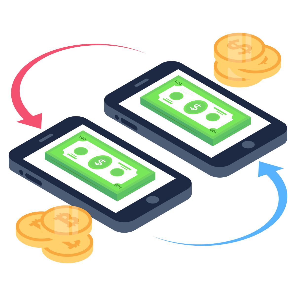 flux monétaire icon