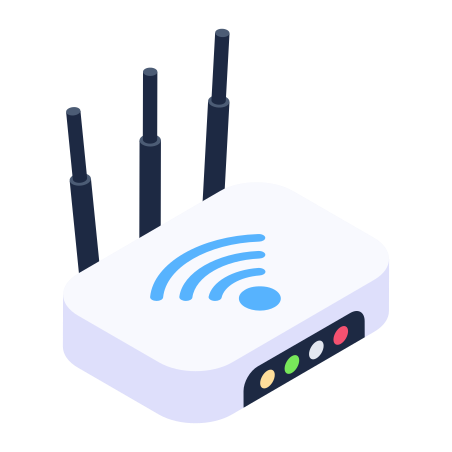 Wireless Router icon in smashingstocks Isometric Style