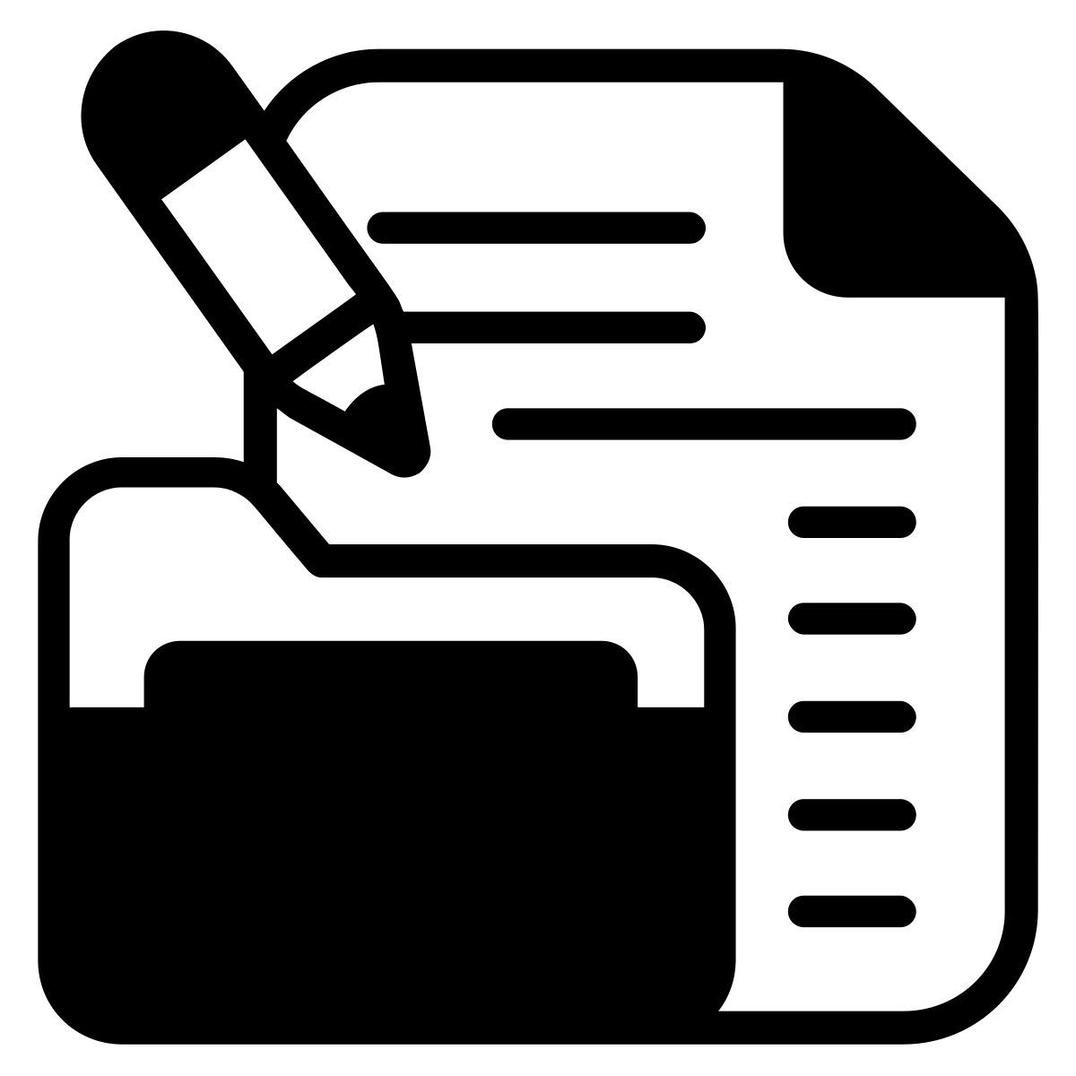 dossier avec fichier icon