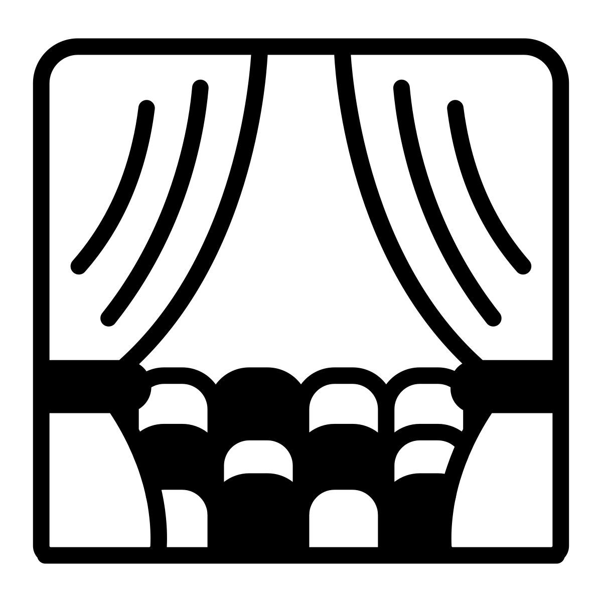 stage curtains icon