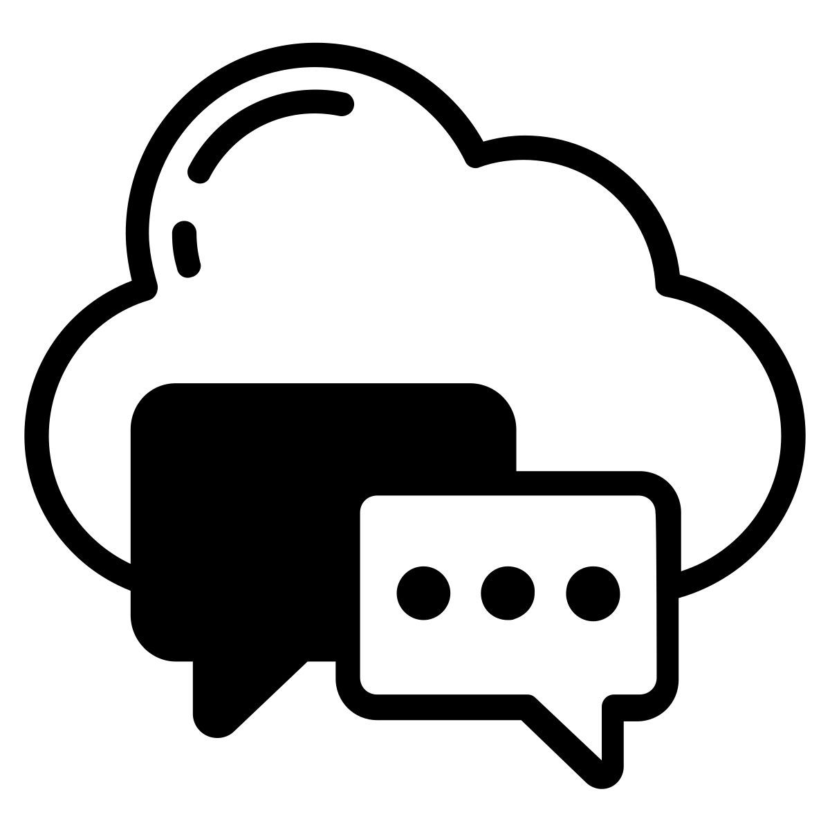 messagerie cloud icon