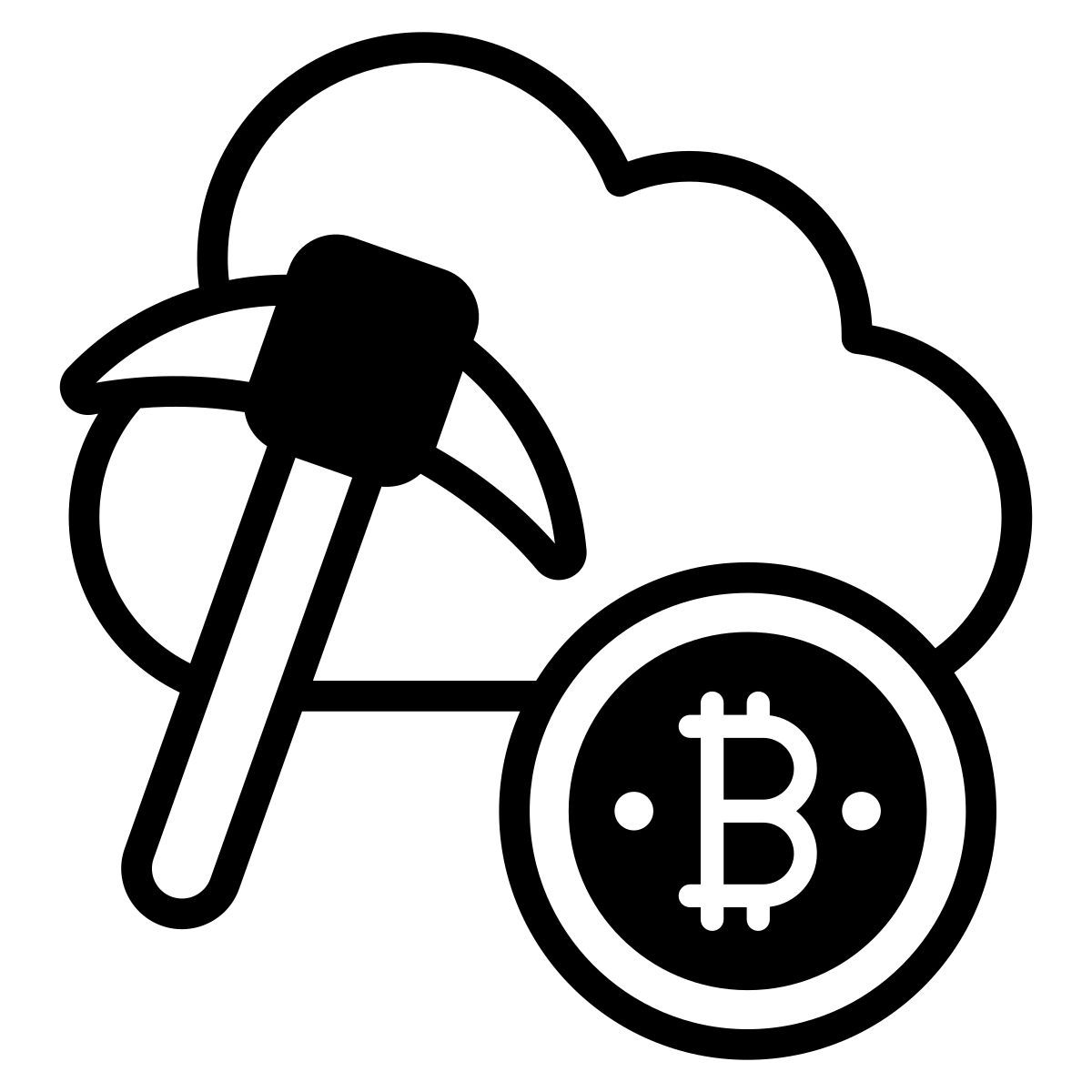 cloud mining icon