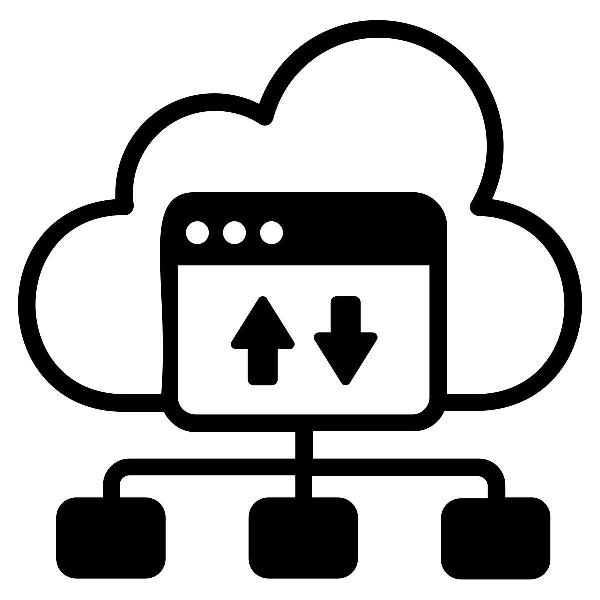 condivisione nel cloud icon