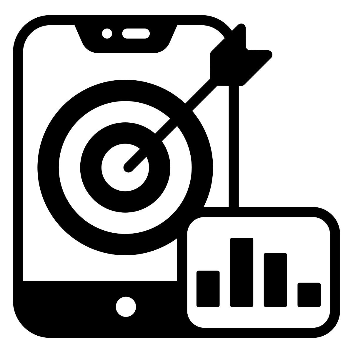 mobile analytics icon