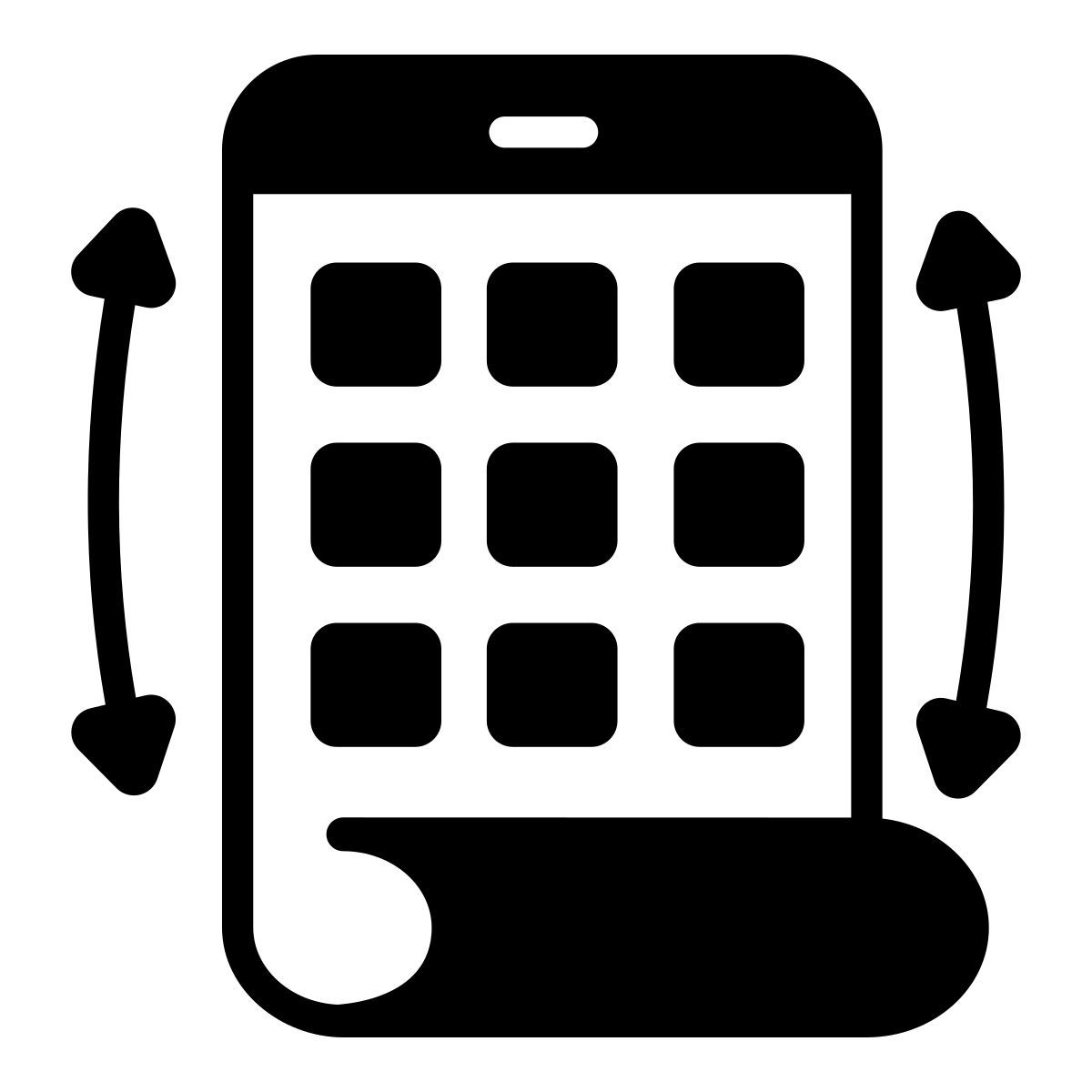mobile flexible display icon