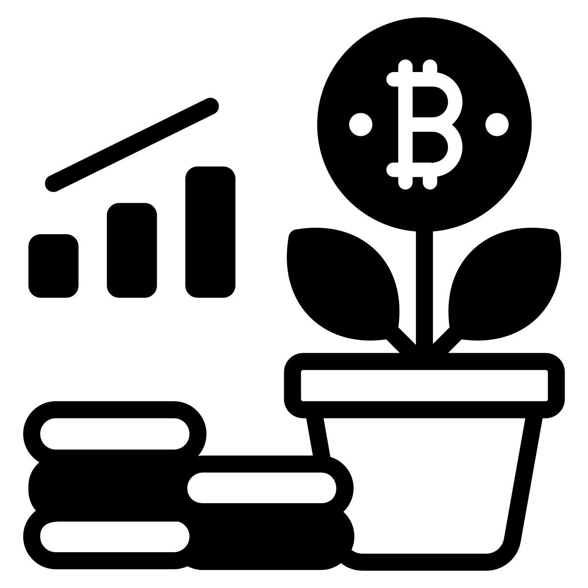 crescimento monetário icon