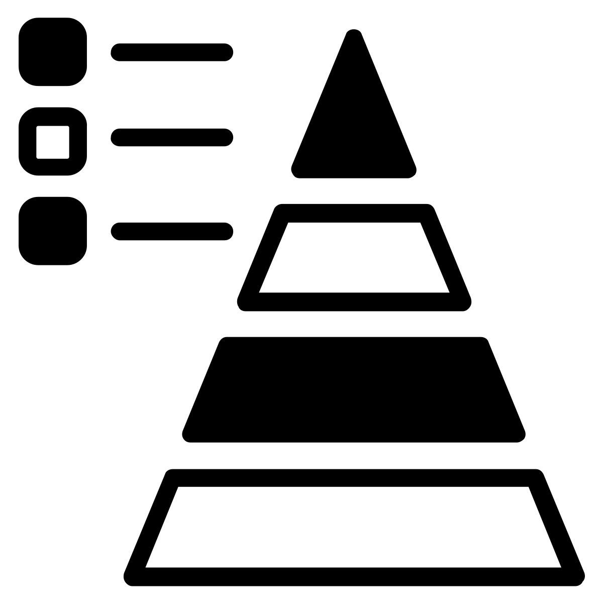 pyramid chart icon