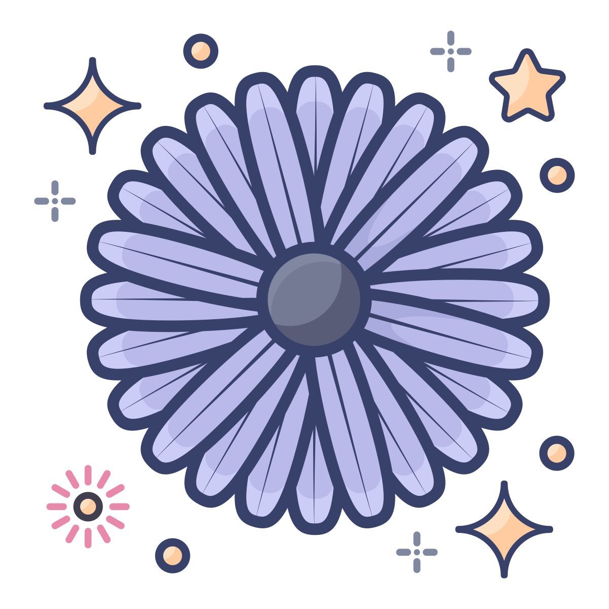 aster flower icon