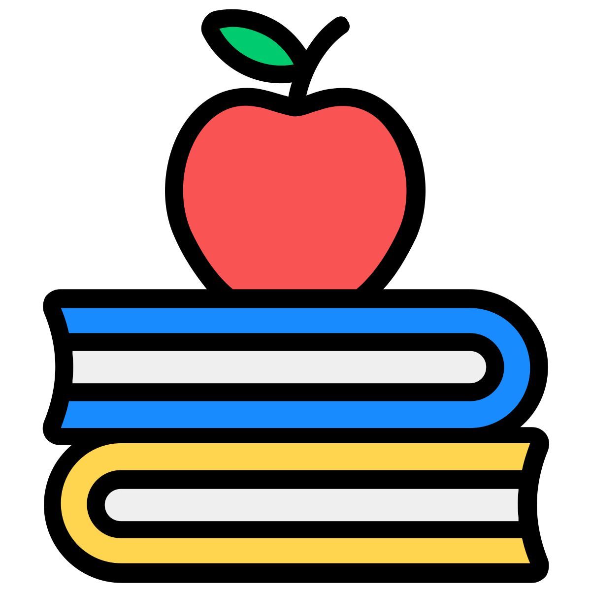 books and apple icon