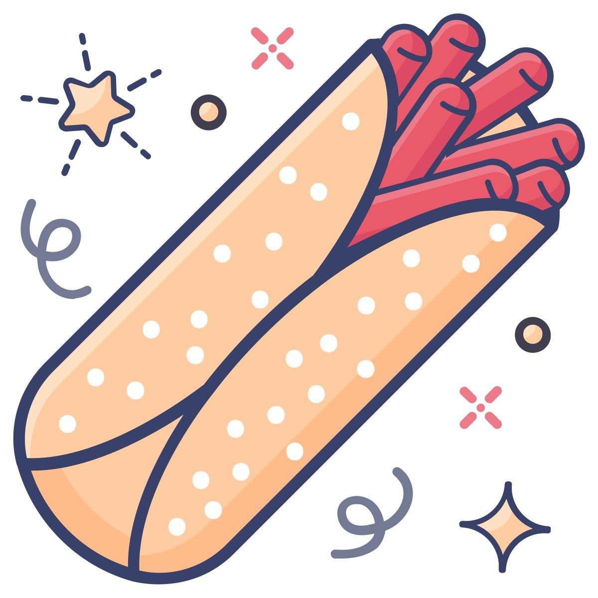 breakfast burrito icon