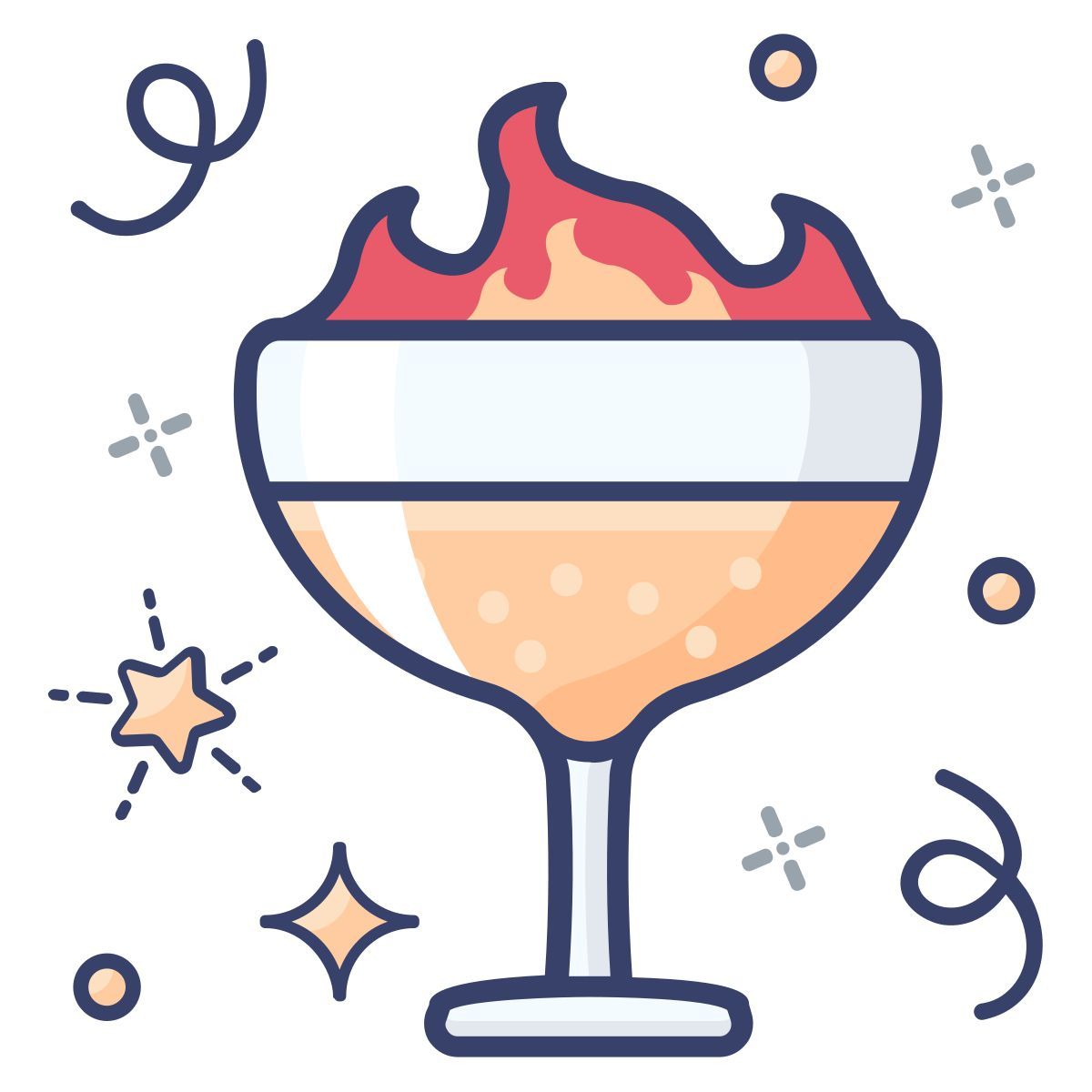 flaming drink icon