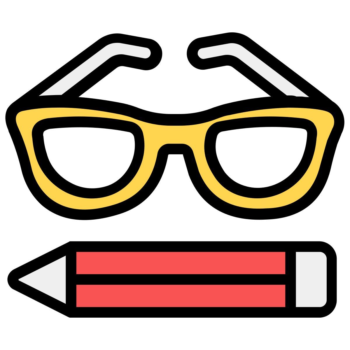 glasses and pencil icon