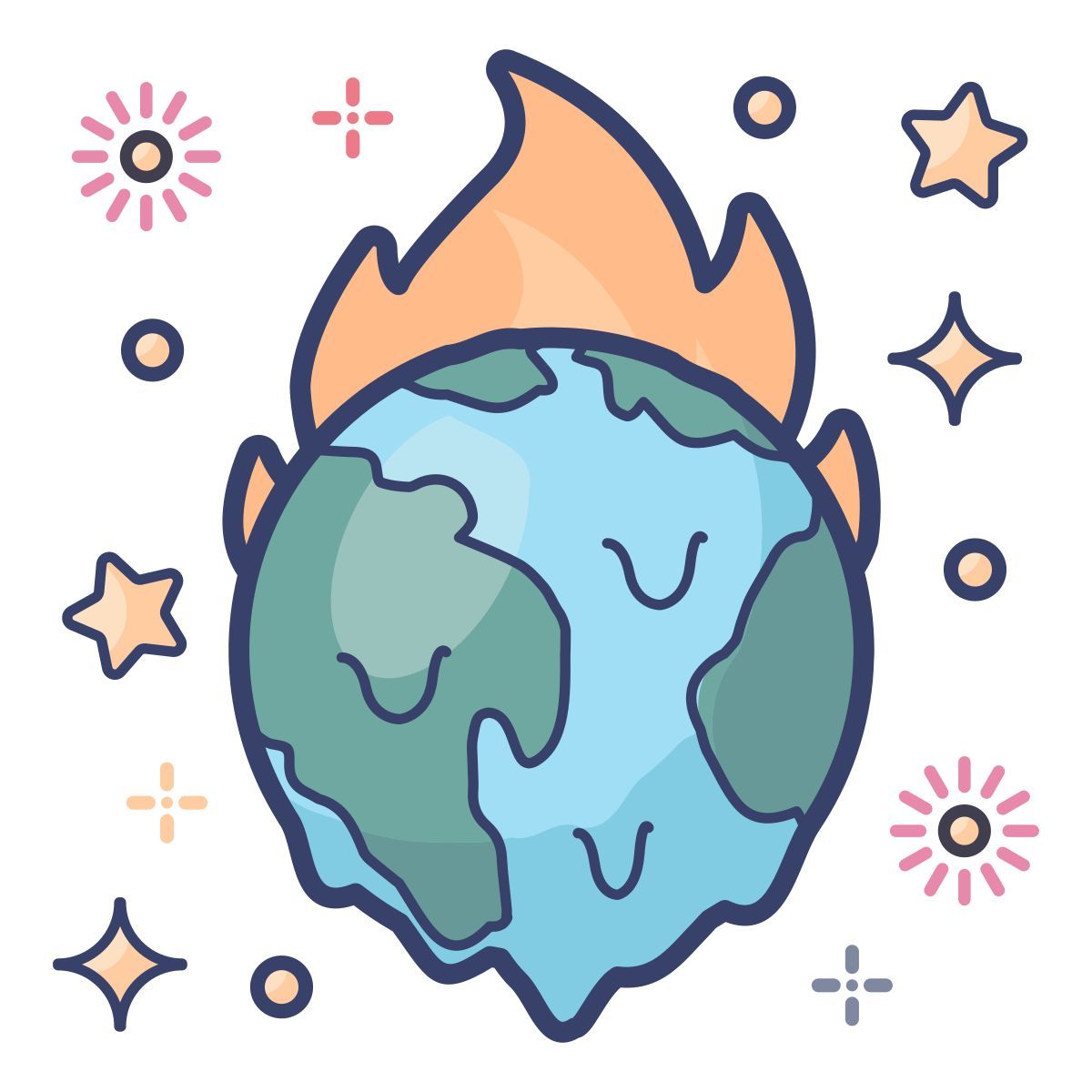 global warming icon