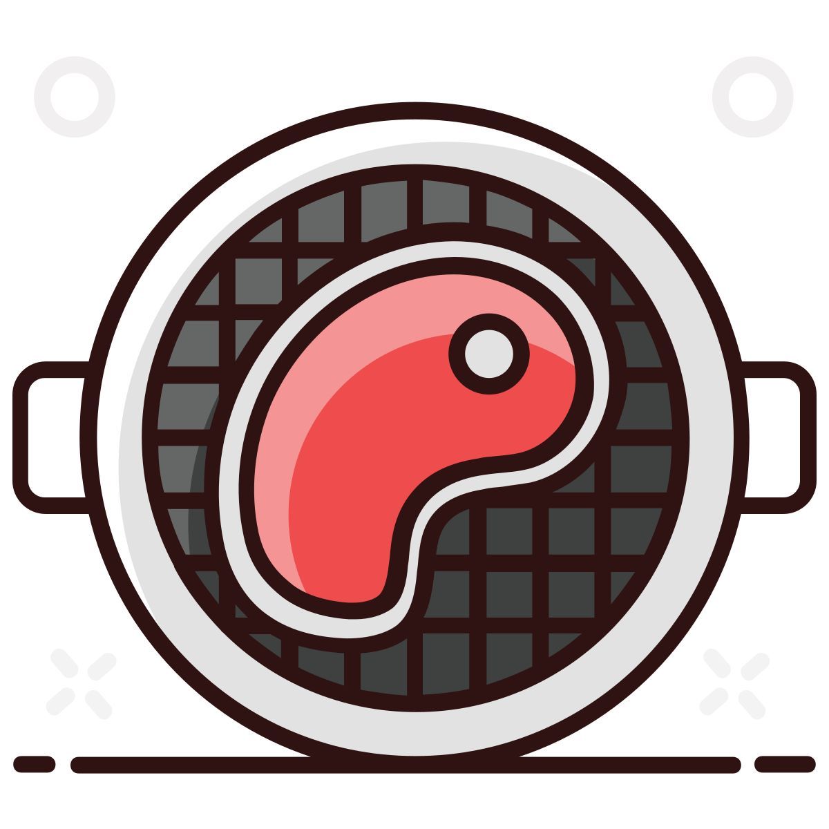 grilled steak icon