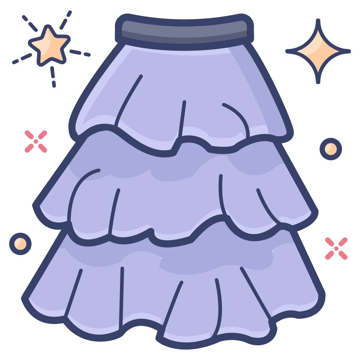 mini skirt icon