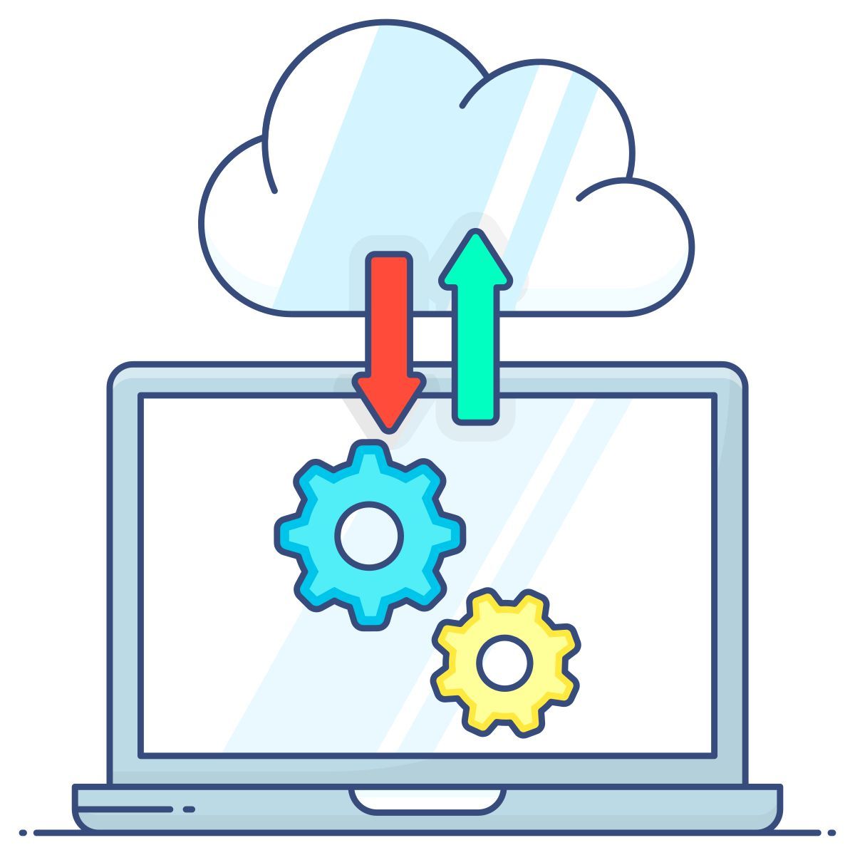 upload and download icon