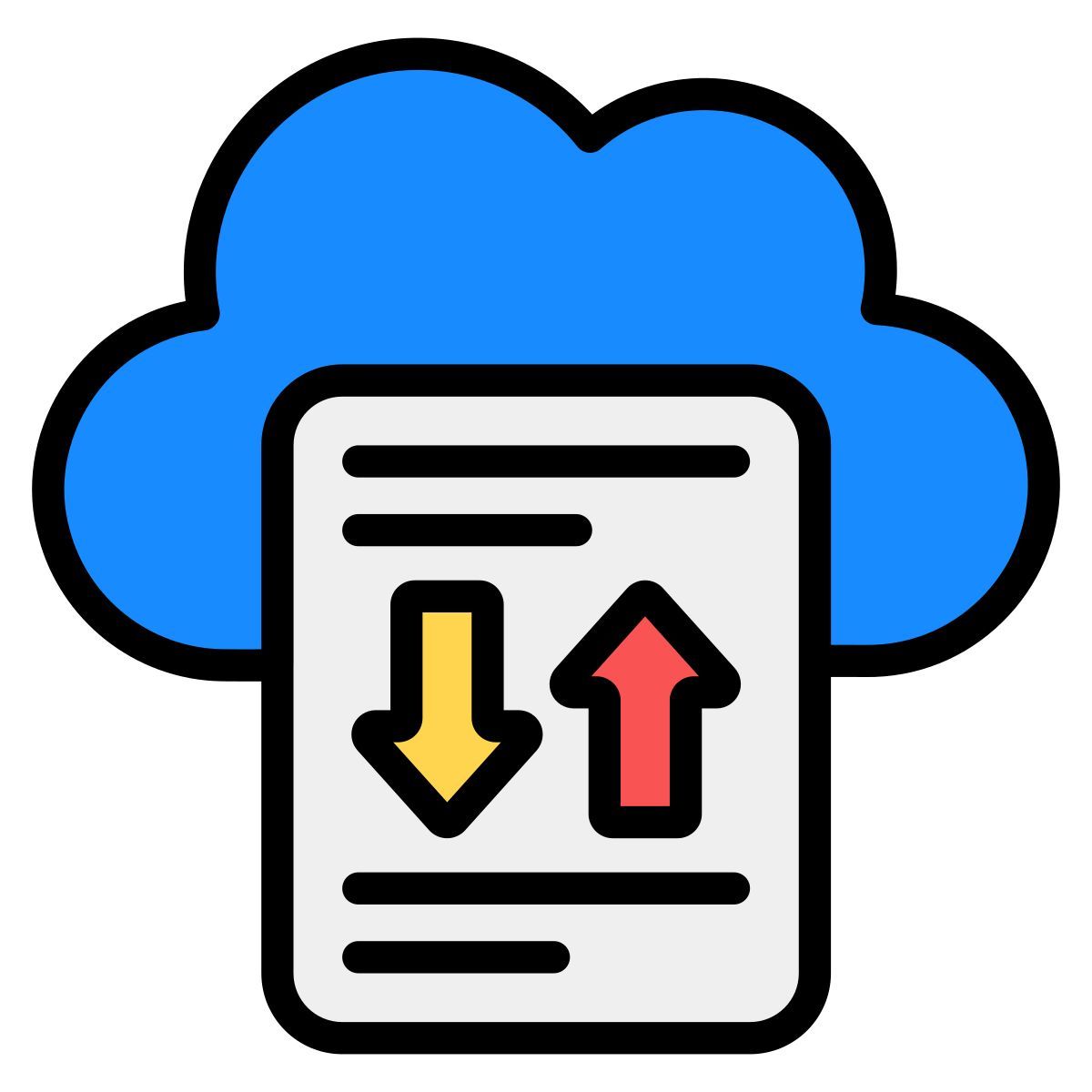 données en nuage icon