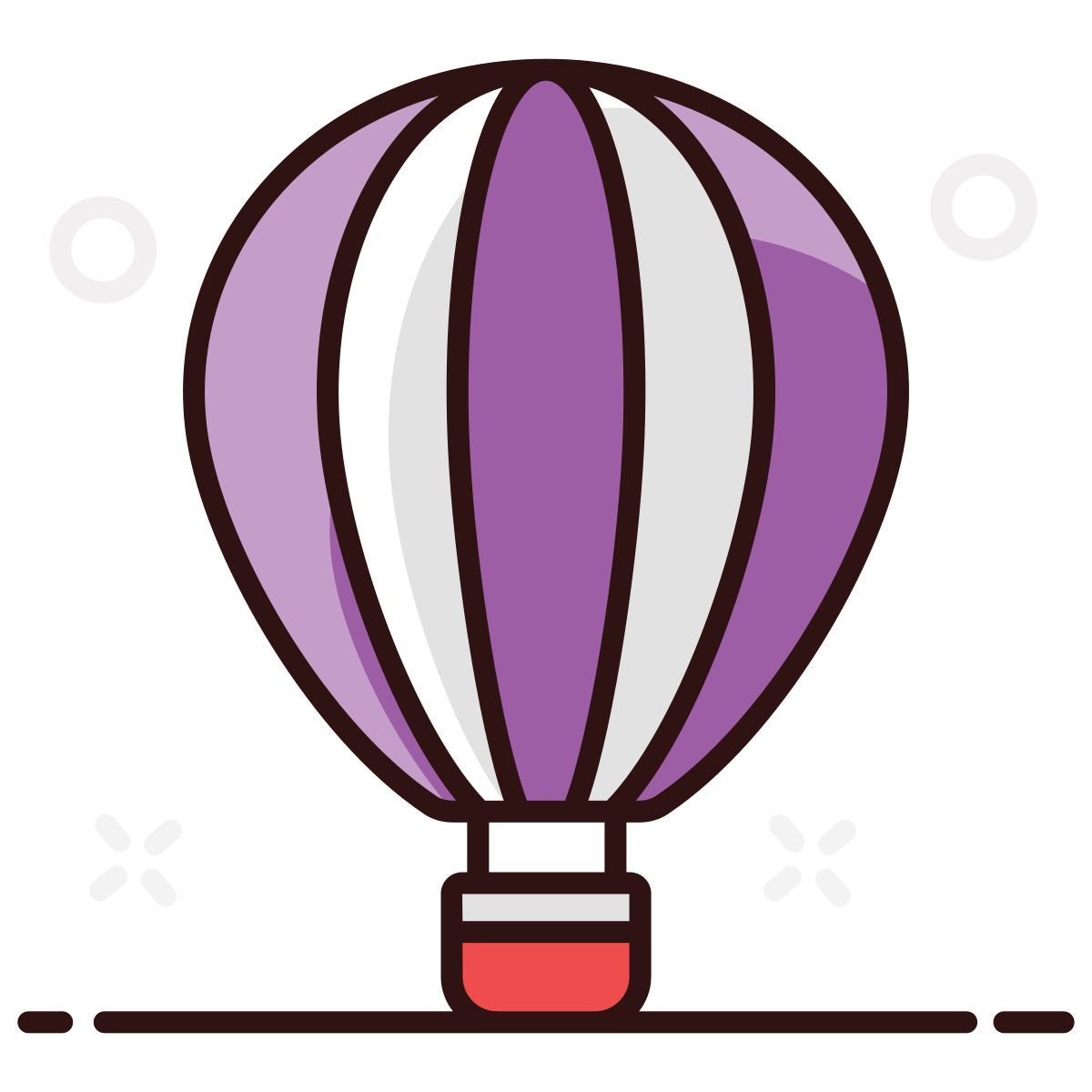 hot air balloon icon