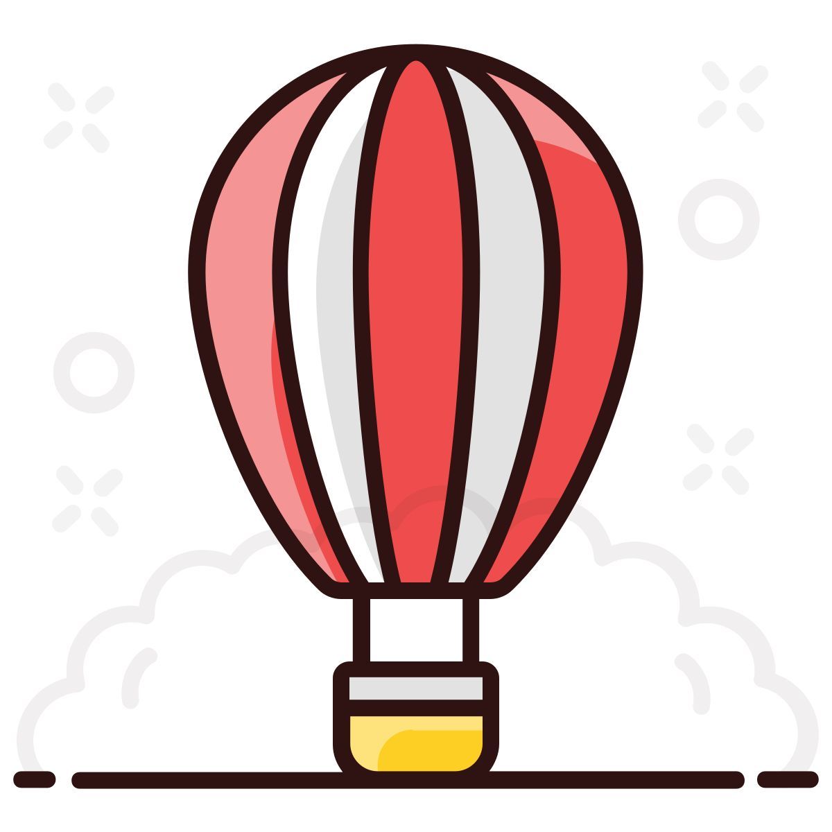 hot air balloon icon