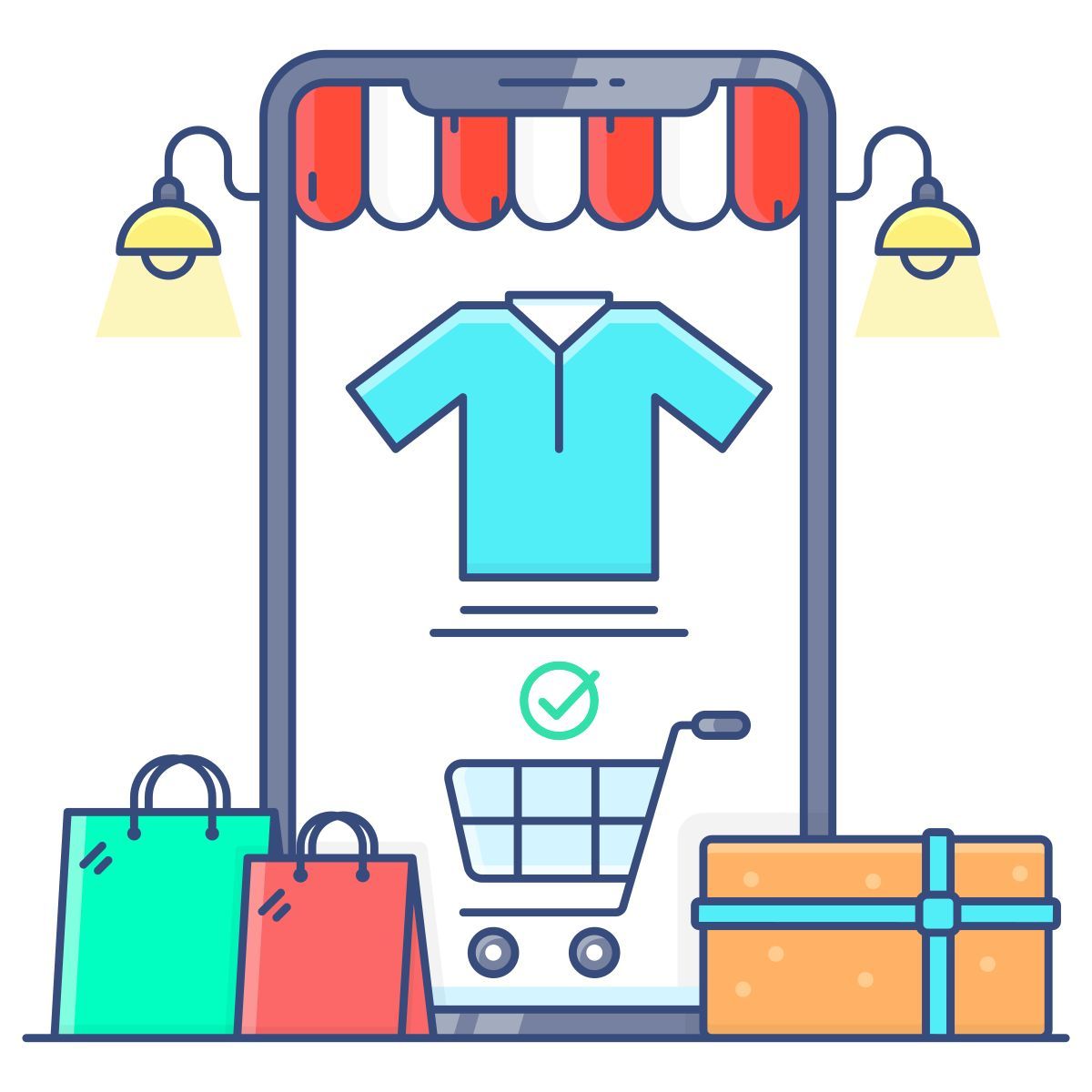 mobile shopping icon