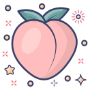 external Peach-vegetables-and-fruit-smashingstocks-outline-color-smashing-stocks icon