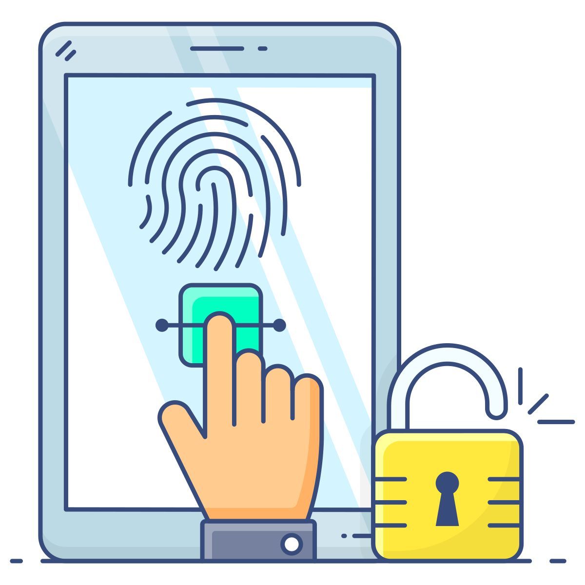 fingerprint scan icon