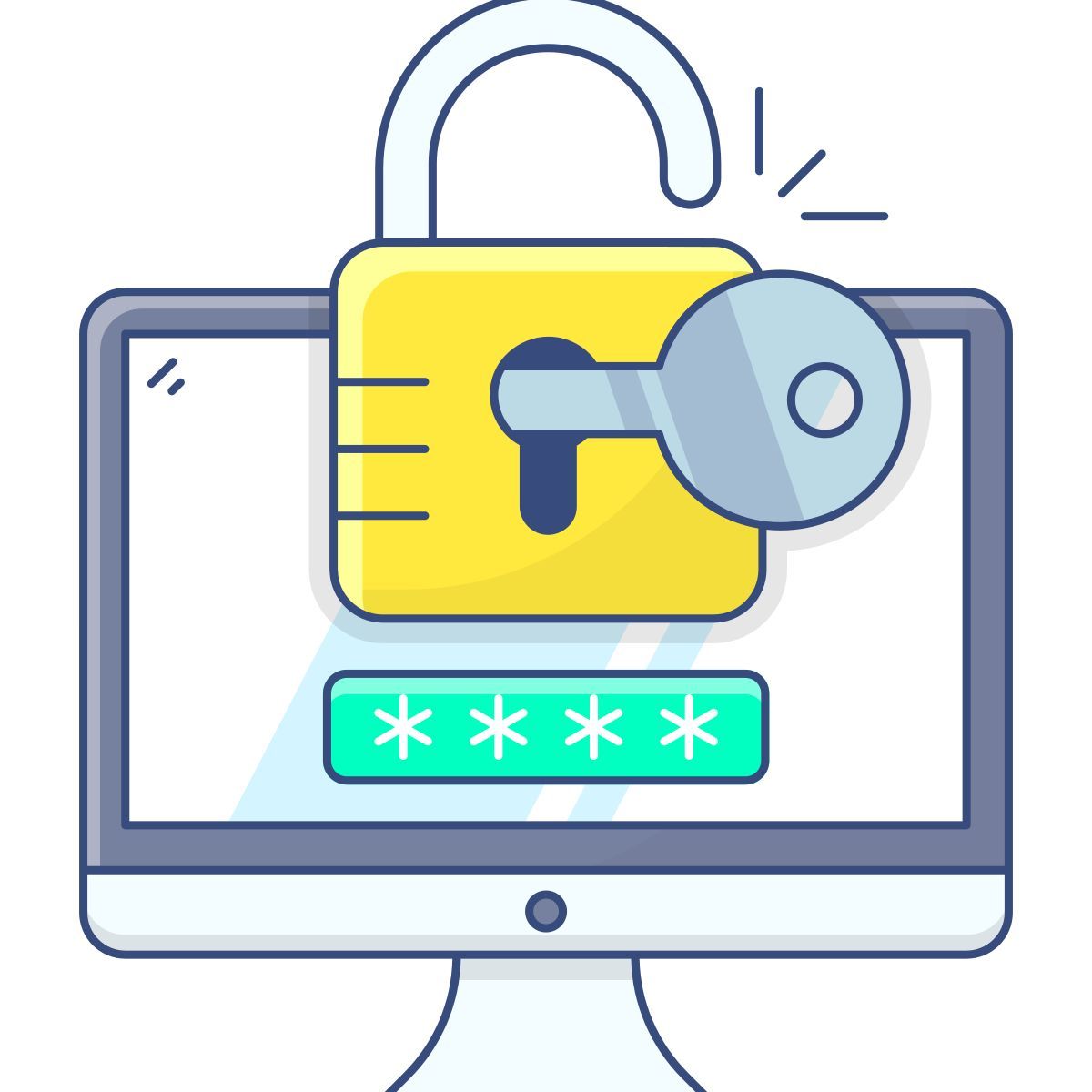 secure computer icon