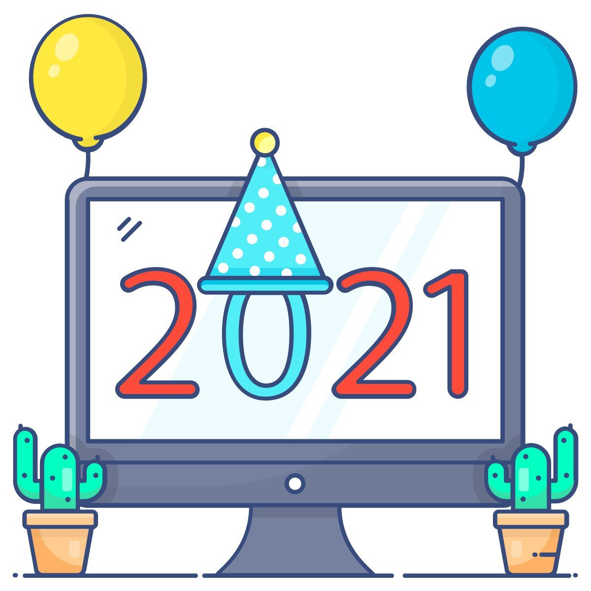 year 2021 icon