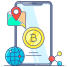 external bitcoin-placeholder-blockchain-cryptocurrency-smashingstocks-thin-outline-color-smashing-stocks icon