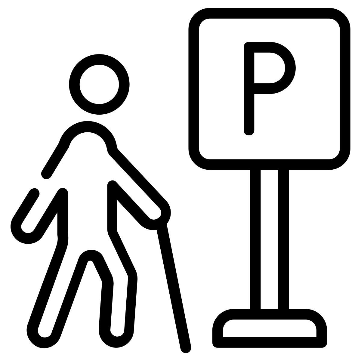 pedone cieco icon