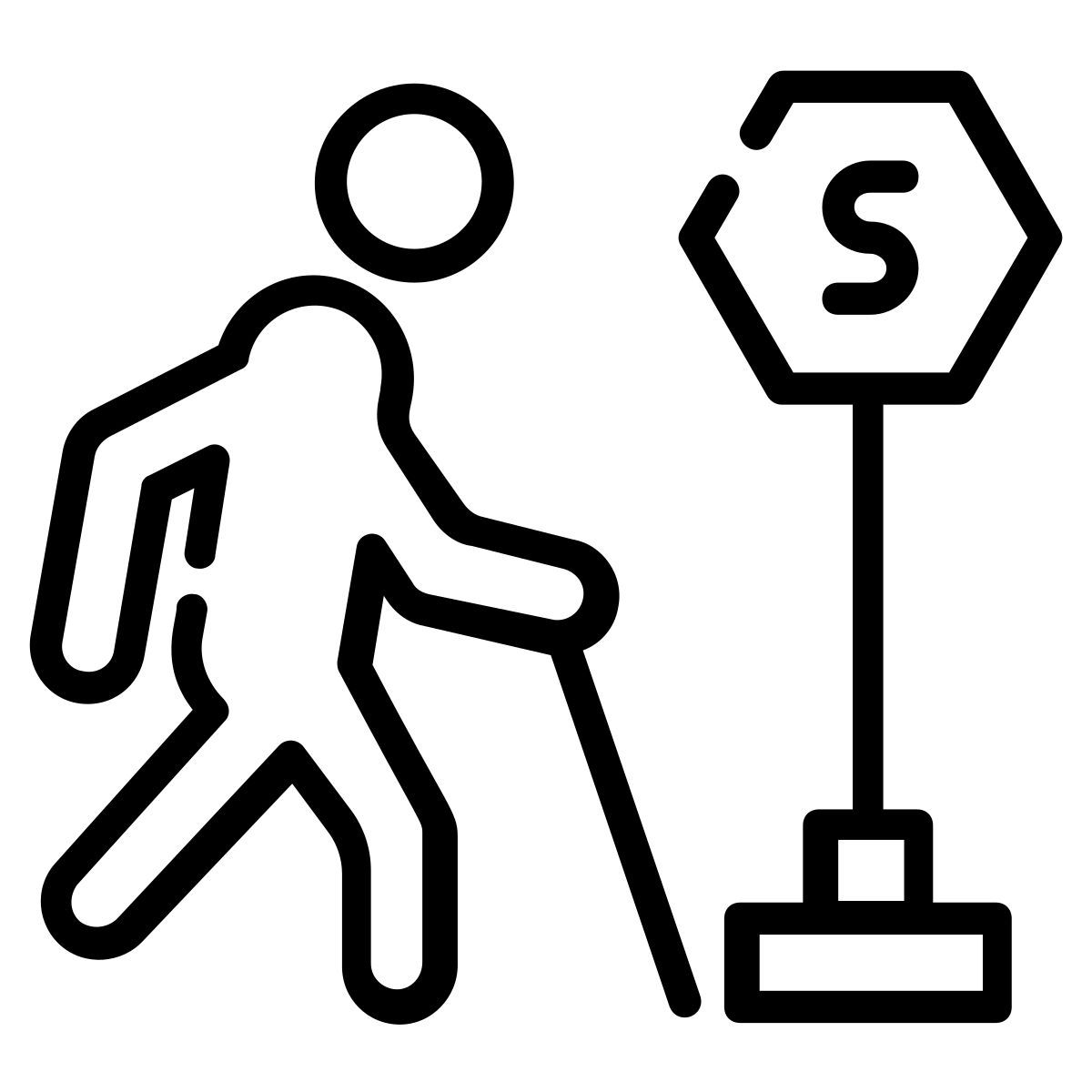 blind pedestrian icon