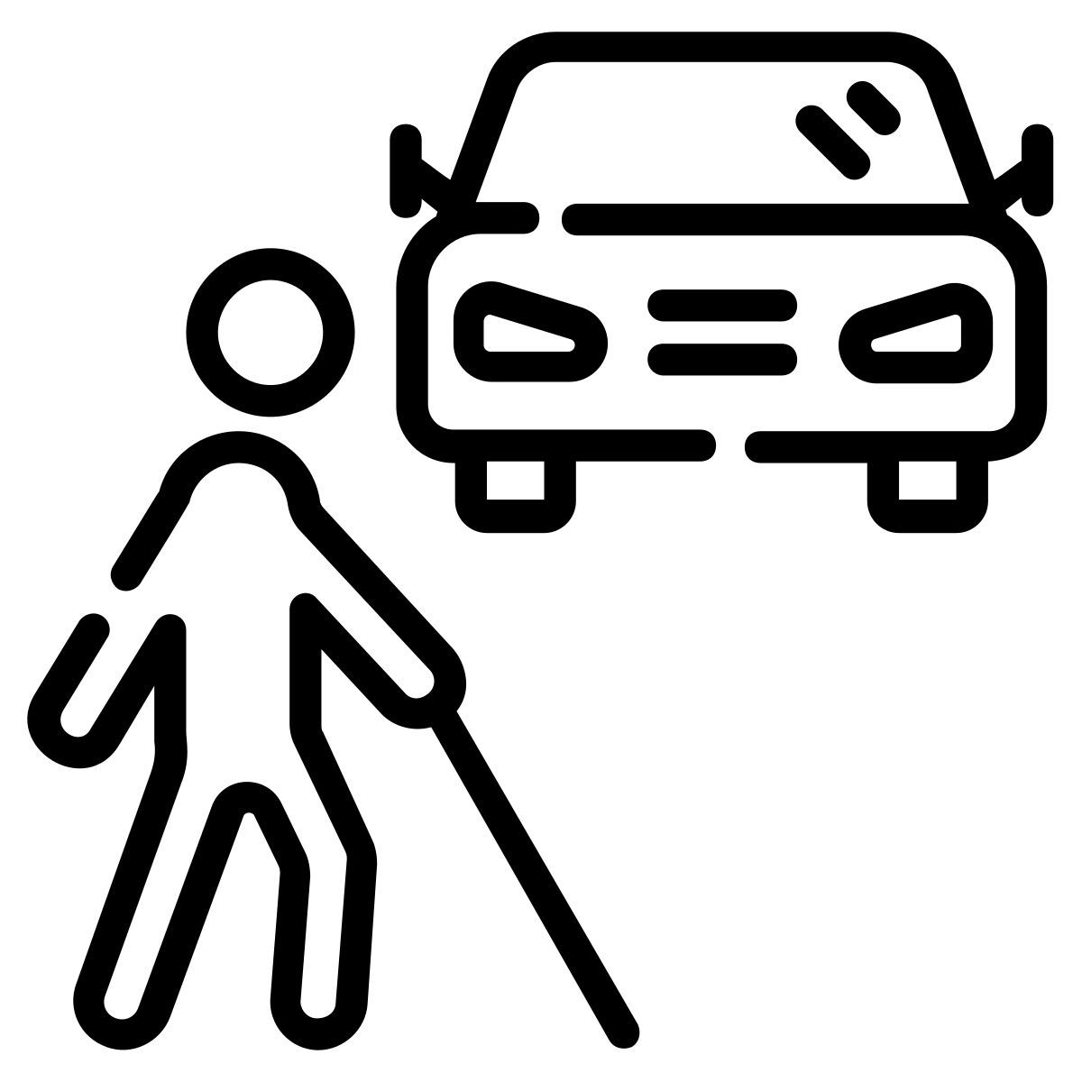 blind walking icon