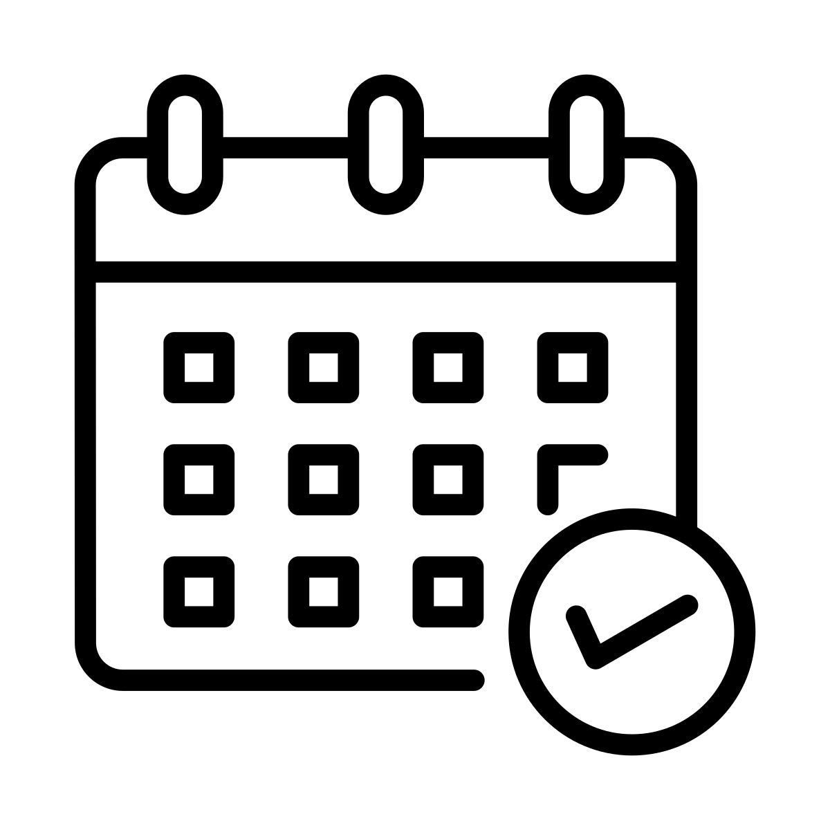 confirm schedule icon