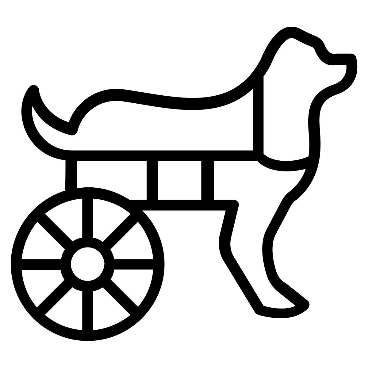 dog disability icon