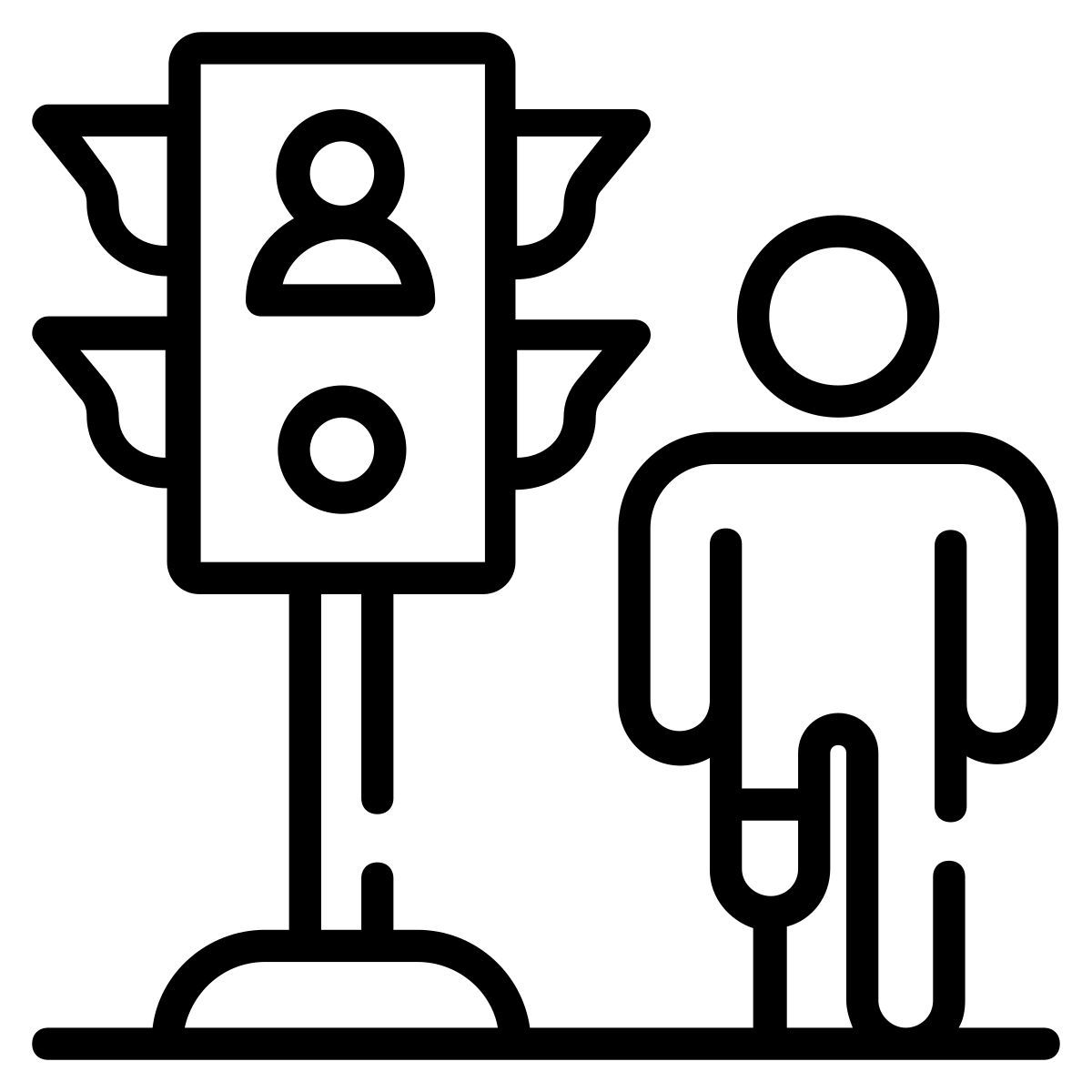 handicapped pedestrian icon