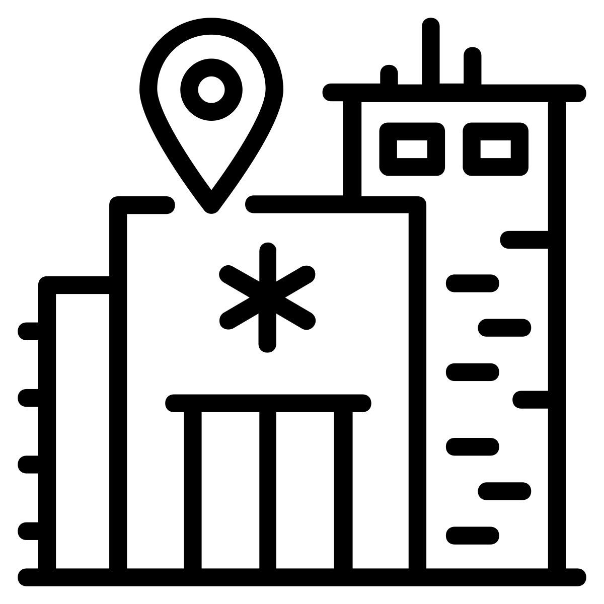 hospital building icon