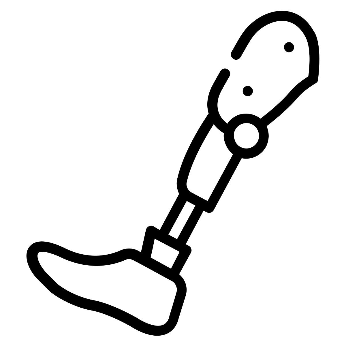 prosthetic leg icon