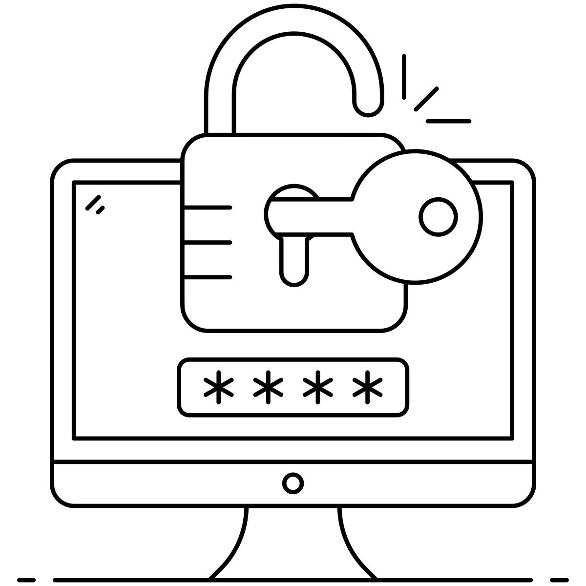 secure computer icon