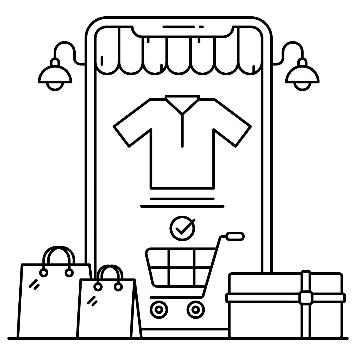 mobile shopping icon
