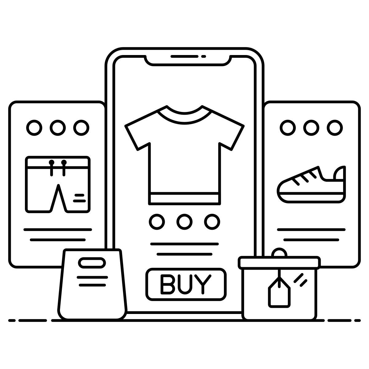 mobile shopping icon