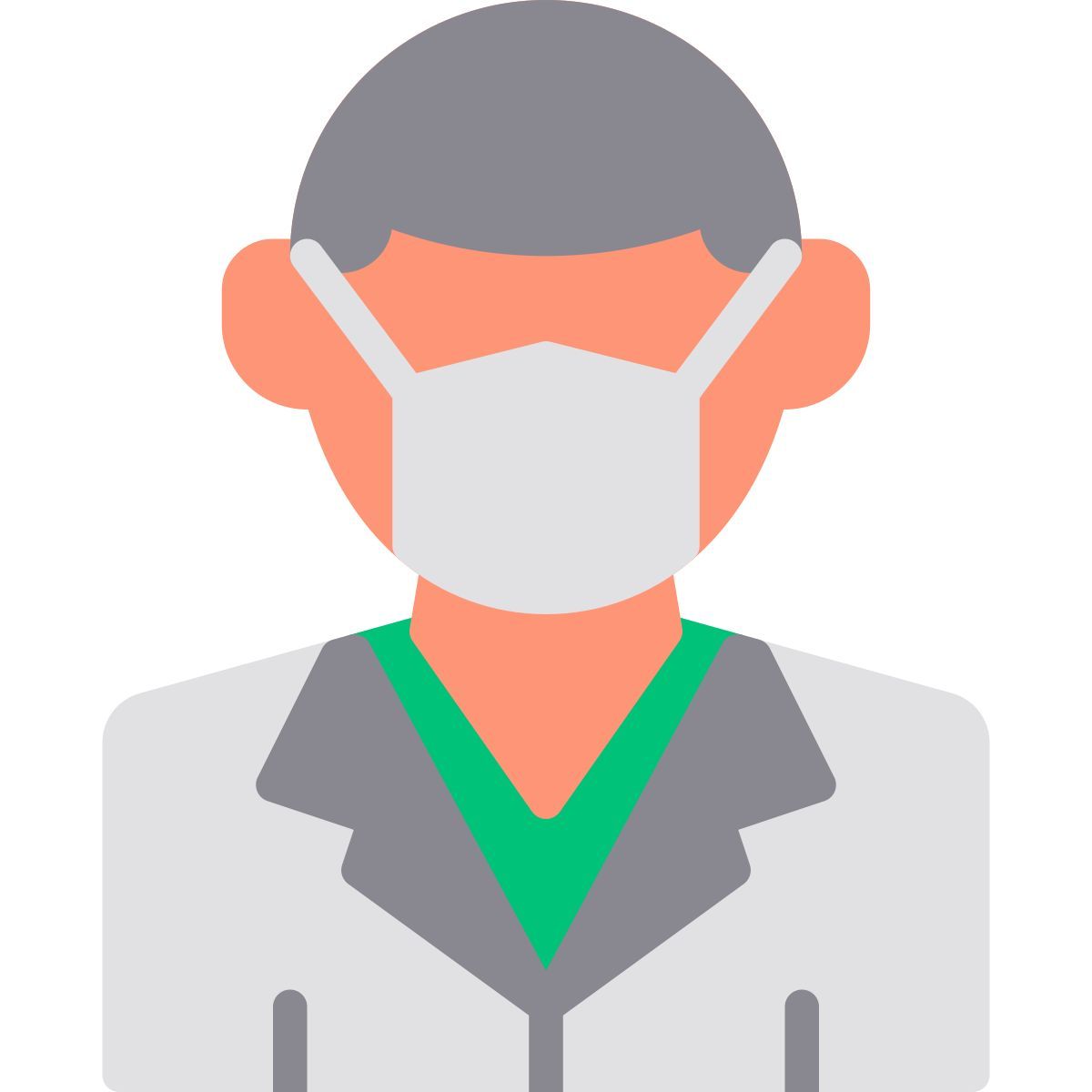 doctor in mask icon