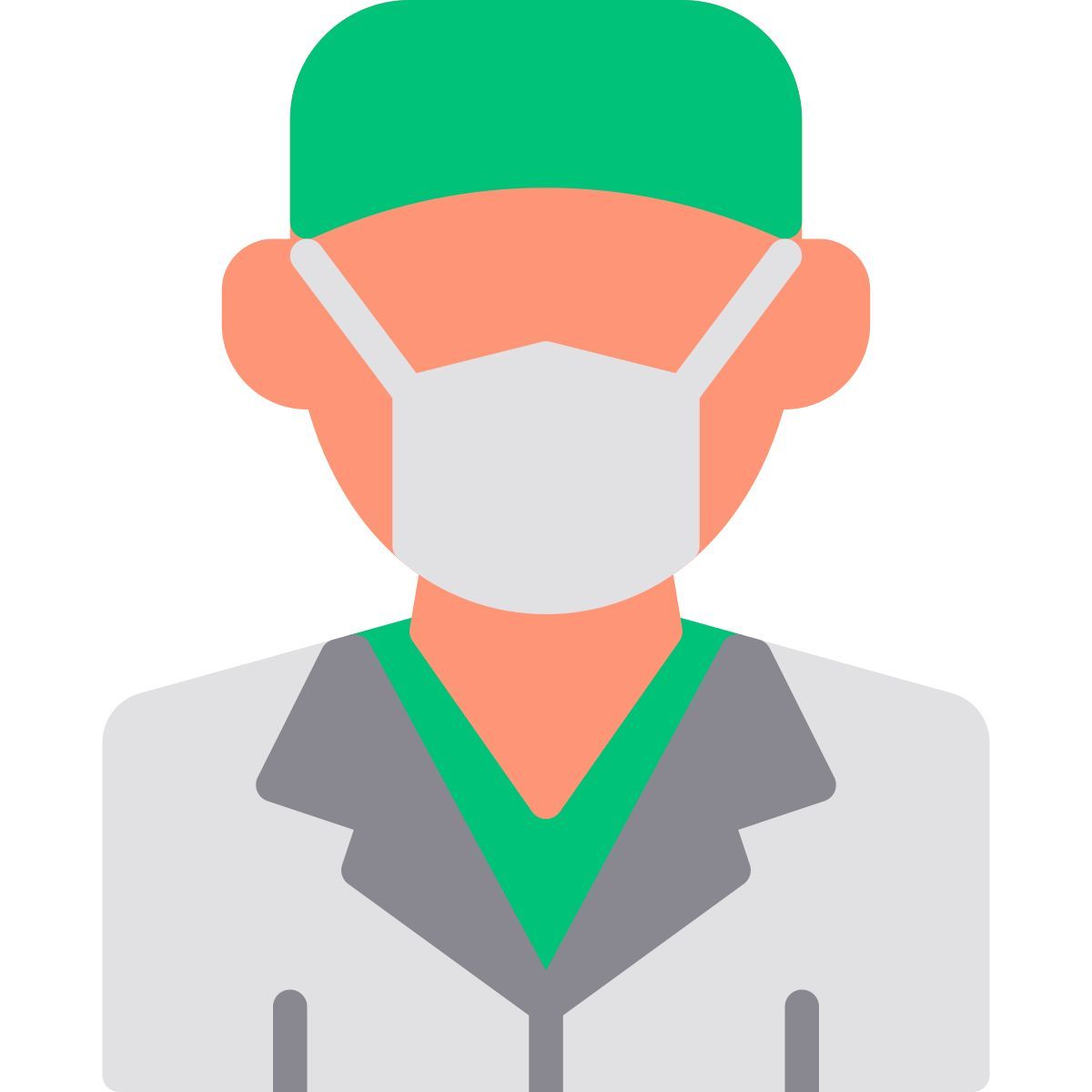 doctor in mask icon
