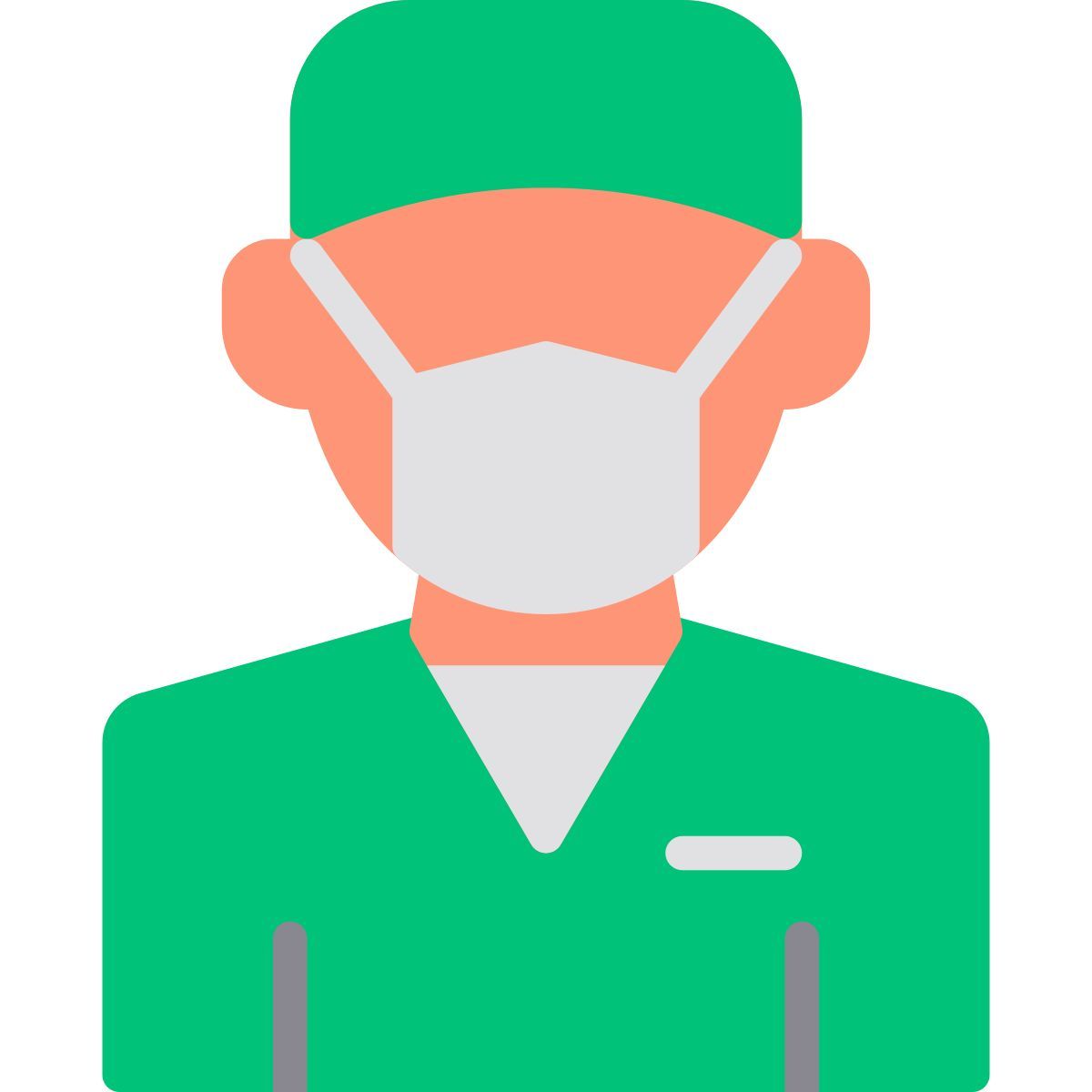 doctor in mask icon
