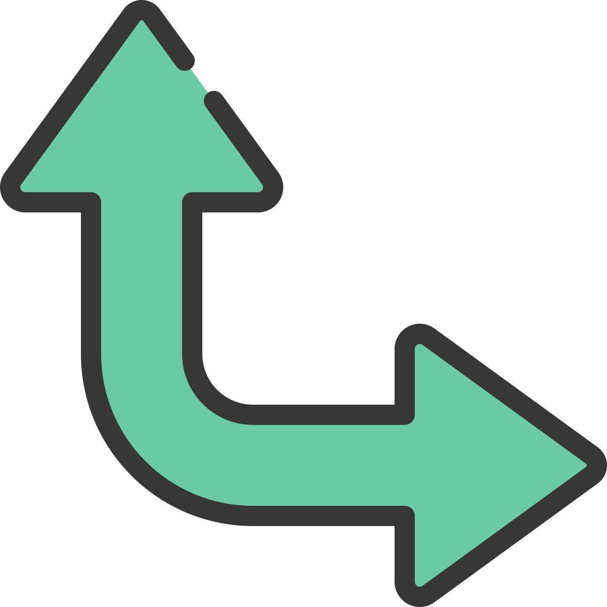 derecha y arriba icon