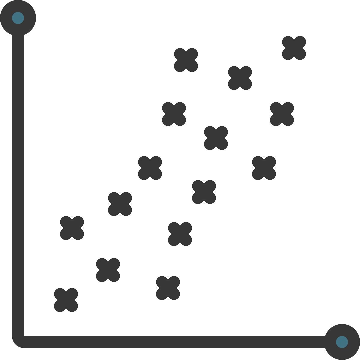 visualização de dados de dispersão externa preenchimento suave preenchimento suave peixe suculento icon