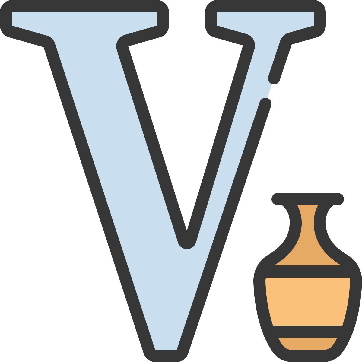 v icon