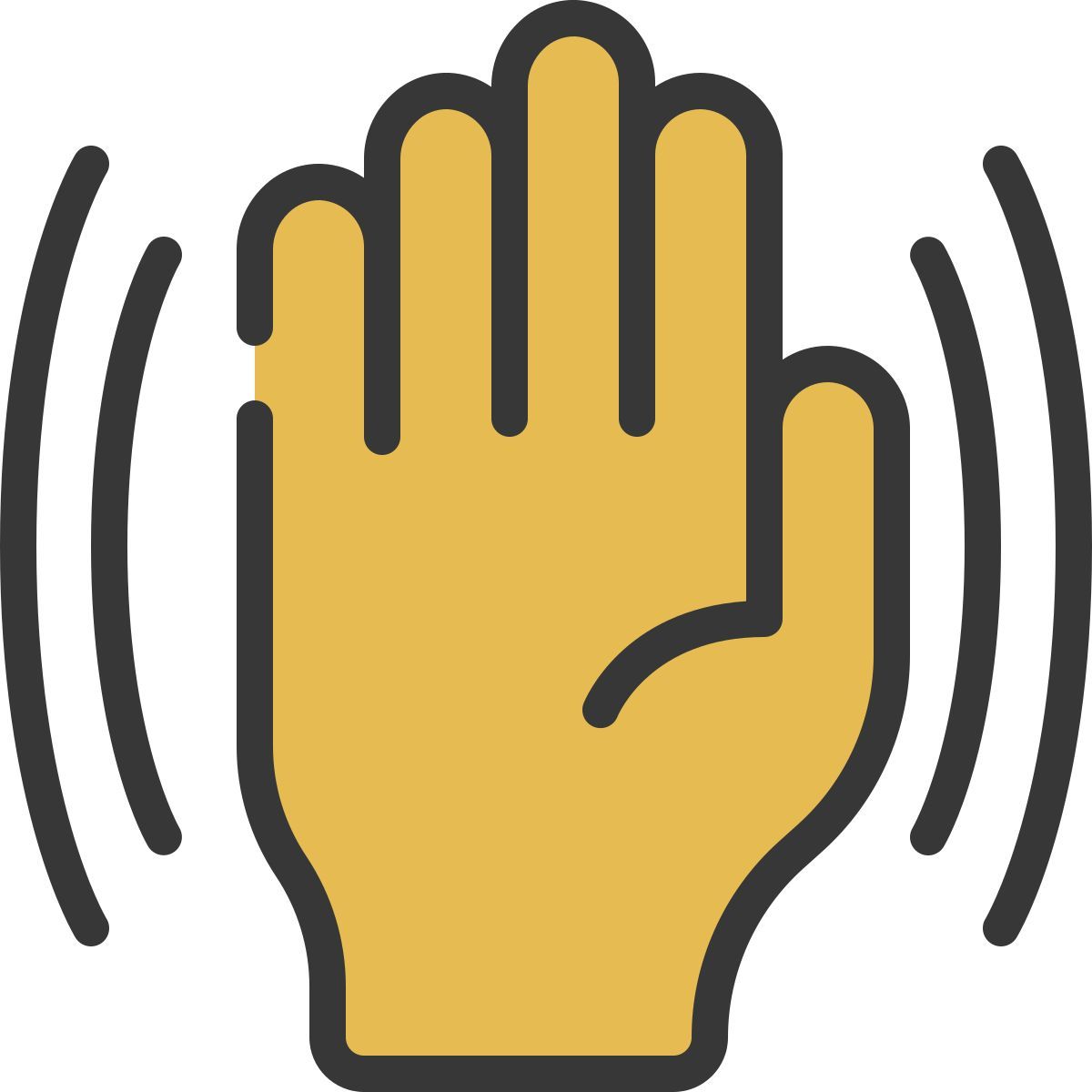 waving hand icon