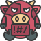 external cursing-cow-emoji-soft-fill-soft-fill-juicy-fish icon